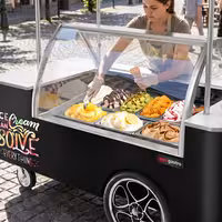 Ice Cream Cart - 2146mm - with sink - for 9 x 5 litres Napoli pans