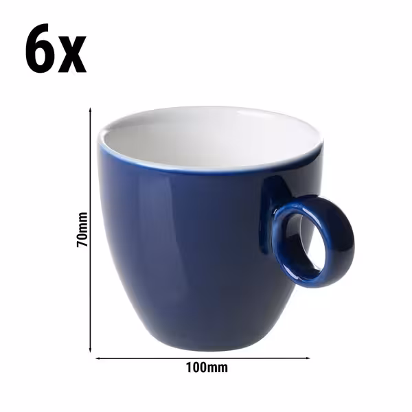 (6 kom) BART COLOUR CAFE - Šalica za cappuccino - 170 ml - Plava
