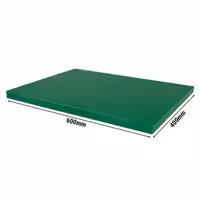 Neslīdošs griešanas dēlis ar stopperiem - EN 600x400 mm - Biezums: 20 mm - HACCP atbilstošs - Polietilēns - Zaļš