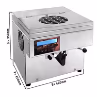 Commercial Countertop Chocolate Tempering Machine - 2,5kg - 500W - incl. Work Shelf - Enrobing Area