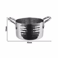 (6 adet) Servis kabı - MUMBAI - Paslanmaz Çelik - 0,30L - Ø95mm - Yükseklik: 55mm
