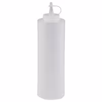 (6 Stück) Quetschflasche - PET - 650ml - Ø 65mm - mit Verschlusskappe - Weiß