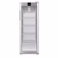 LIEBHERR | Szafa chłodnicza PERFORMANCE – 347 L – od +1 do +15 °C – z wnętrzem z tworzywa sztucznego i 1 drzwiami szklanymi – szara