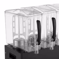 Commercial Juice Dispenser - 3x polycarbonate tanks with tap - 3x 10 Litres - 600W - Black - incl. drip tray