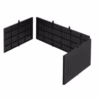Bočne stranice (paneli) za kolica za posluživanje - 720x200x280 mm - boja crna - lako čišćenje - za kolica za posluživanje SWKP3