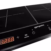 (2 kpl) Induktiokeittolevy - 3,5 kW - 2 keittoaluetta pyöreä - pöytämalli - 605x360x63 mm