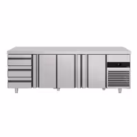 Commercial Counter Fridge PREMIUM - 2330x700mm - with 3 doors - 3 drawers - capacity 632 litres