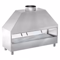 Commercial Charcoal BBQ Grill - Stainless Steel - 2000mm