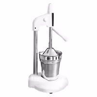 Heavy Duty Lever Citrus Press - Compact - Ergonomic Handle(s) - White - Stainless Steel