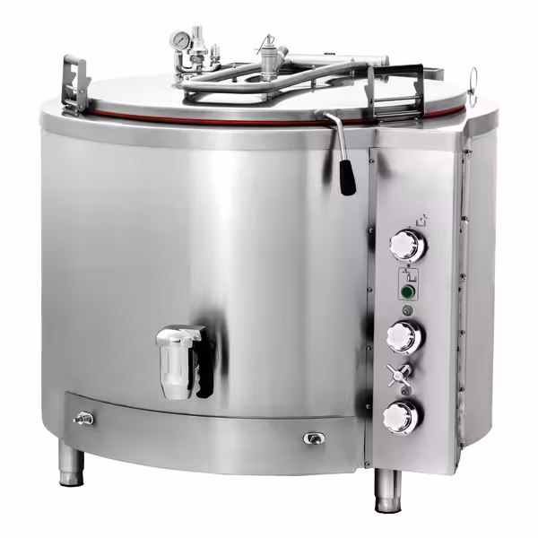 Gázüzemű Főzőüst - 300 liter - 40 kW - Indirekt fűtés - vízcsatlakozással