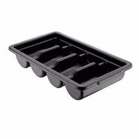 Cutlery Tray - 293x526mm - Height: 97mm - Polypropylene (PP) - with 4 compartments - Black