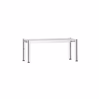 Rozsdamentes acél polc felépítmény - 1 szintes - 1000x370 mm - magasságában állítható