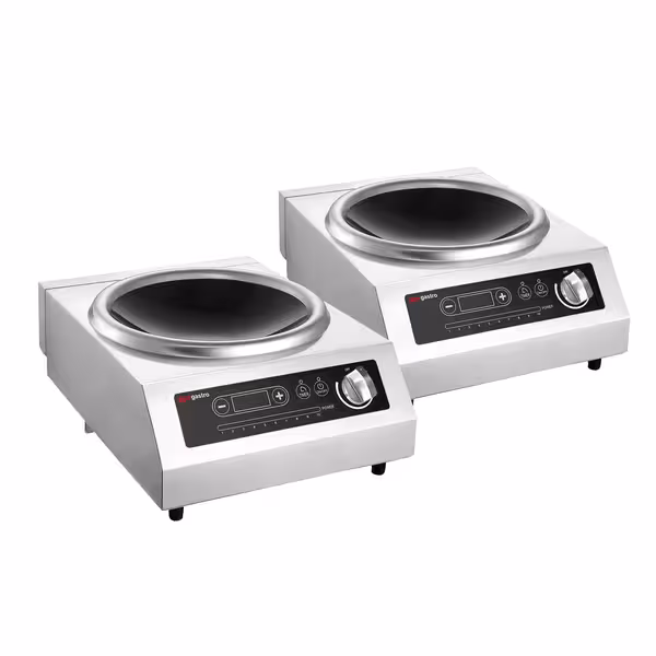 (2 db) Indukciós wok - 3,5 kW - 1 zónás - Ø 460 mm - wok serpenyővel