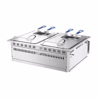 Ugrađeni električni friteza – 13+13 litara – 24 kW – s odvodnim slavinom