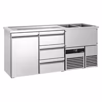 Direct Draw Beer Dispenser / Kegerator PREMIUM - 1950x700mm - 1 Solid Door & 3 Drawers