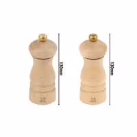 (6 komada) PEUGEOT | CLERMONT - Mlinci za sol- & papar - Prirodno drvo - Visina: 130 mm