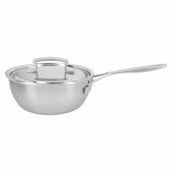 DEMEYERE | Industry 5 Conical Sauté Pan with Lid – Ø200 mm – 18/10 Stainless Steel – Induction Ready