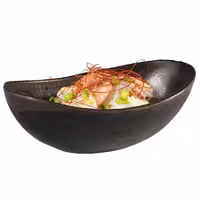 (6 adet) Kase - MARONE - Melamin - 0,25L - köşeli - 165x100mm - Derinlik:55mm - Siyah/Kahverengi