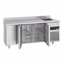 Rashladni pult PREMIUM - 1900x700 mm - 420 l - Ventilirano hlađenje - s 3 vrata - s 1 korita - Leđni podignuti rub