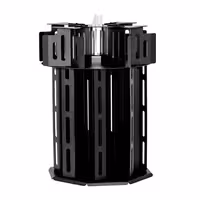 Cup & Saucer Dispenser - rotating - Black - Stainless Steel - Countertop Version