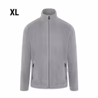 KARLOWSKY | Men's Work Fleece Jacket – Platinum Grey - XL - Recycled Polyester - 60°C Washable