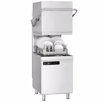 Double-Skinned Pass Through Dishwasher - Digital Controls - 7.1kW - with Detergent & Rinse Aid Dosing Pumps, Drain Pump