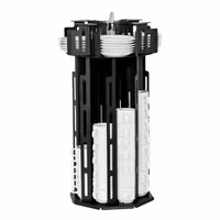 Cup & Saucer Dispenser - rotating - Stainless Steel - Countertop Version