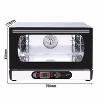 Electric Commercial Compact Convection Oven with Steam Injection - Digital Controls - 1 Baking Chambers - 3x GN 1/1 or 600x400mm (EN 60x40)