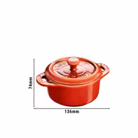 STAUB | CERAMIQUE - Mini Cocotte - Ø 100mm - rund - keramik - antik koppar
