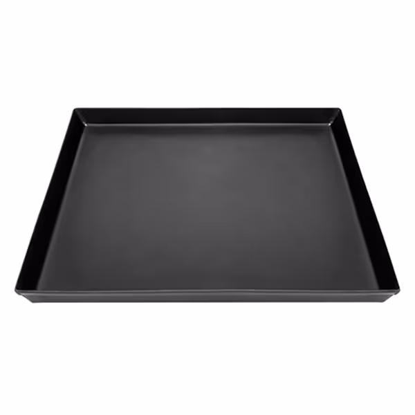 Blacha do pizzy - Stal niebieska - prostokątna - 500x500mm - wysokość:39mm