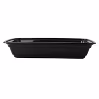 (300 pcs) Food Lidding Tray Polypropylene - 450ml - Rectangular - Black