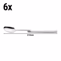 (6) ZWILLING | Dinner Latte Macchiato Spoon Set – Curved Handles Hang on Glasses - 18/10 Steel