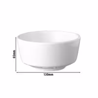 (6 adet) Tatlı / Salata Kasesi - FLOAT - Melamin - 0,45L - yuvarlak - Ø130mm - Derinlik:65mm - Beyaz
