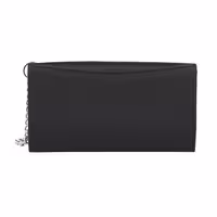 KARLOWSKY | Waiter Wallet – Leather - Black - 18.2 × 12.5 cm - 6 Note Pockets - Integrated Chain & Carabiner