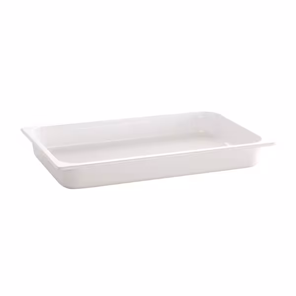 (6 pcs) Melamine Gastronorm Tray GN 1/2 - ECO - White - 4.7L - Depth: 100mm