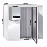 Zamrzivačka komora - 1800x1500 mm - 3,47 m³ - uklj. zamrzivački agregat i PVC lamele - -20/+ -10 °C