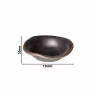 (12 adet) Ramekin (Sos Kasesi) - MARONE - Melamin - 40ml - yuvarlak - Ø115mm - Siyah/Kahverengi