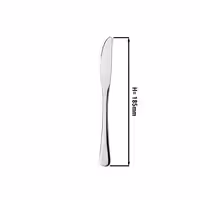 (12 pcs) Dessert knife Mila - 18/10 stainless steel - 185mm