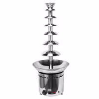 Commercial Chocolate Fountain - Cascade Waterfall - 7-Tier - Capacity: 12kg - 400W - Height: 1000mm