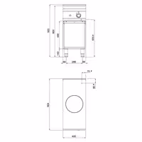 Wok a induzione (da banco) - 5,0kW - 1 zona di cottura - Ø 300mm