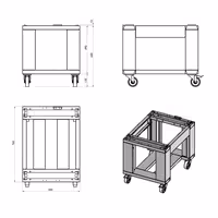 Stainless Steel Stand - for Pass-Through Oven DPZ3030G