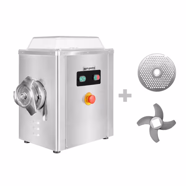 Električni stroj za mljevenje mesa – glava 22 - 400 kg/h - 1,5 kW - 230 V (monofazni) - 1400 o/min - ploča 4,0 mm