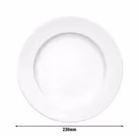 (6 adet) SELTMANN WEIDEN | Tabak - düz - Ø 230 mm - Beyaz/Sade