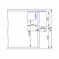 Zamrzivačka komora - 1800x1500 mm - 3,47 m³ - uklj. zamrzivački agregat i PVC lamele - -20/+ -10 °C