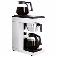 Profesionální překapávač na kávu - 1,8 l - s 2 ohřevné plotýnky - vč. 2 skleněné džbány & držák filtru & 25 filtrů 110 mm & vodní přívodní hadice