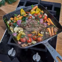STAUB | GRILL PANS - Amerikan Izgara - 260x260mm - Dökme demir - Grafit gri