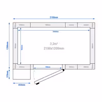 Inox zamrzivačka komora - 2100x1200 mm - 3,16 m³ - uklj. zamrzivački agregat - -20/-10 °C