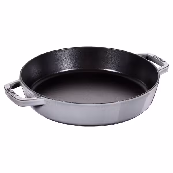 STAUB| Round Enameled Cast Iron Skillet Frying Pan – No Pour Spout