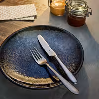 (12 pieces) WMF | Sara - stonewashed Dinner Knife – 225 mm - stonewashed - 18/10 stainless steel