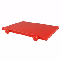 Neslīdošs griešanas dēlis ar stoperiem - EN 600x400 mm - Biezums: 20 mm - Polietilēns (PE) - Sarkans - Trauku mazgājamajā mašīnā mazgājams - HACCP atbilstošs